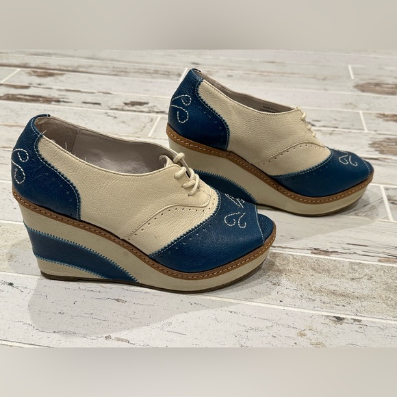 Anthropologie RARE “Brighton Oxford Wedges” by Pilcro & The Letterpress - Picture 5 of 13